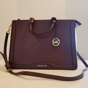 Authentic Michael Kors Jessie Large Tote Satchel in Luggage, EUC Like New